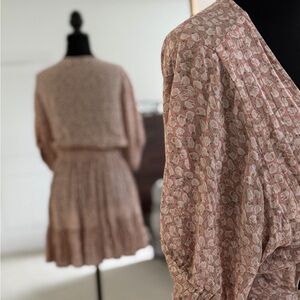 Faithfull the Brand Blush Floral Long Sleeve Dress